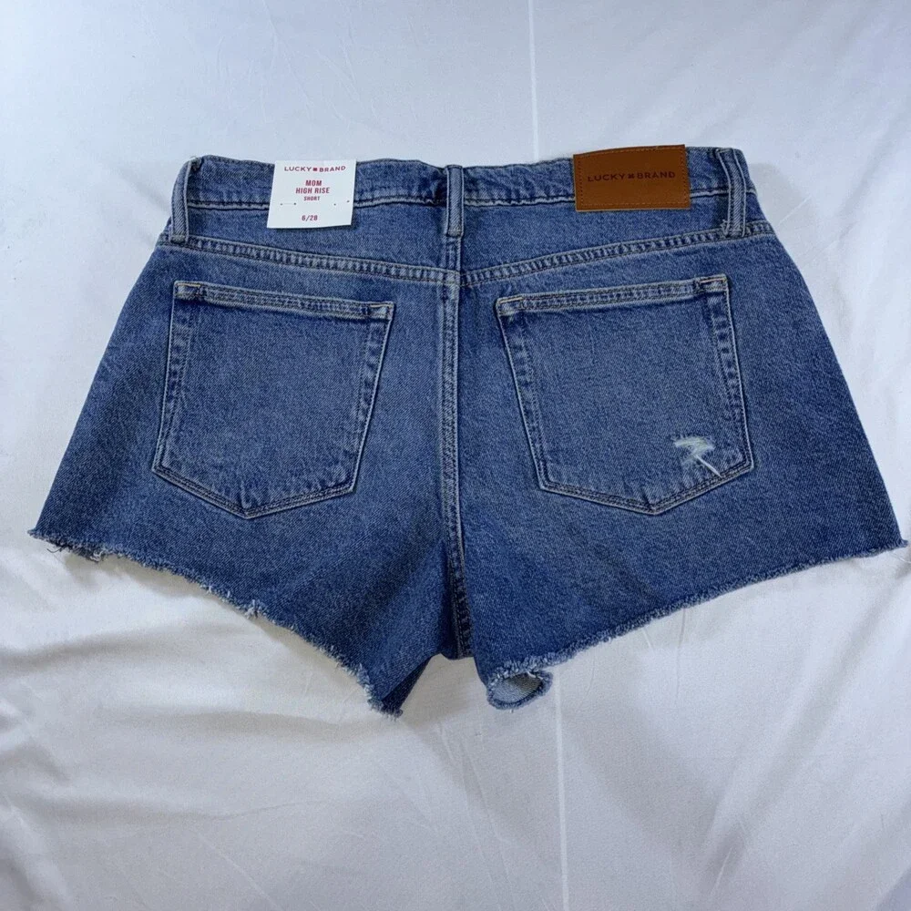 Lucky Brand‎ Mom High Rise Short Stretch Button Fly Women’s Size 6/29 NWT